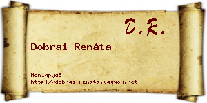 Dobrai Renáta névjegykártya