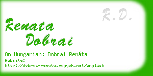 renata dobrai business card